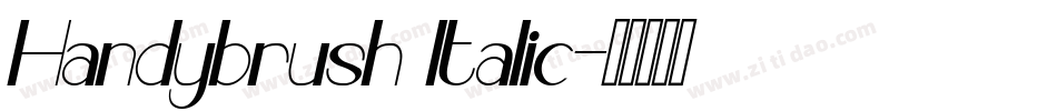 Handybrush Italic字体转换